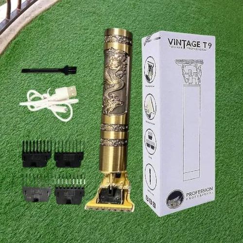 Vintage USB Rechargeable Easy To Use Cordless T9 Professional Hair Trimmer Clipper Kinyozi Shaver