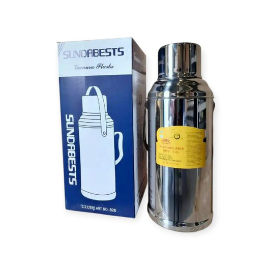 SUNDABESTS 3.2L Stainless Steel Vacuum Flask Storage Bottle