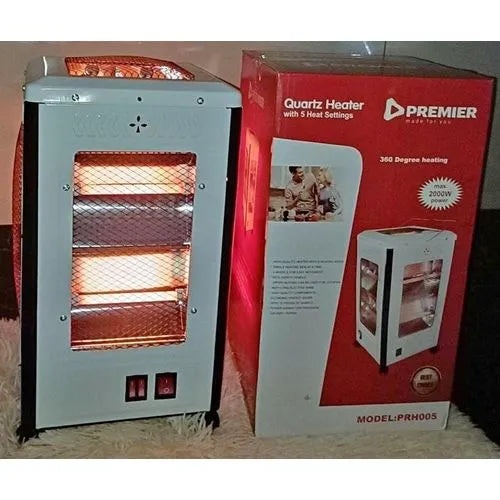 Premier 2000W Room Heater with 5 Heat Settings & Wheels