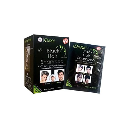 Dexe Black Hair Shampoo -Instant Black Hair Dye - (25ml X 10)