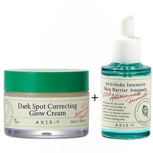 AXIS - Y Dark Spot Correcting Glow Cream + Artichoke Intensive Skin Barrier Ampoule Face Serum