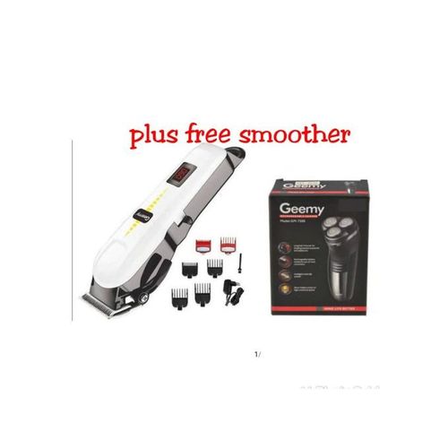 Geemy Rechargeable Cordless Shaving Machine + FREE Smoother
