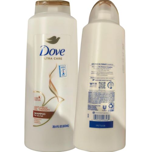Dove Ultra Care Anti-Frizz Oil Therapy Shampoo For Dry Hair nk
