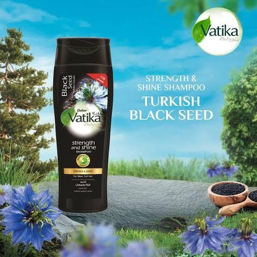 Vatika Naturals Black Seed Shampoo- Strength & Shine Natural Extracts For Weak & Dull Hair