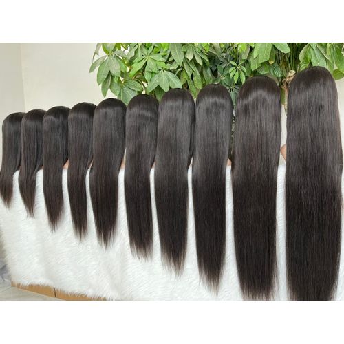 Straight Human Hair Full Front Wig Peruvian
