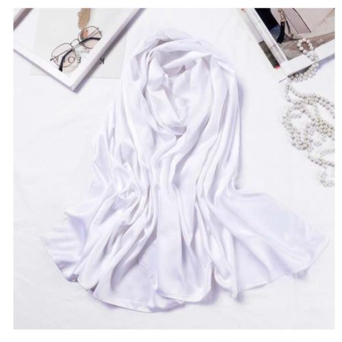 White Silk Headscarf