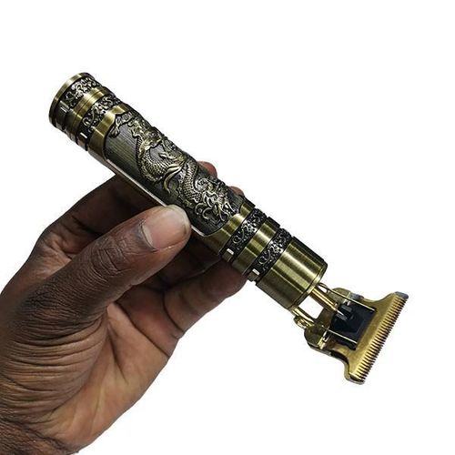 Vintage T9 Professional USB Rechargeable Golden Dragon Metal Rechargeable Electric Hair Beard Clipper Trimmer Machine for Home & Barber Use
