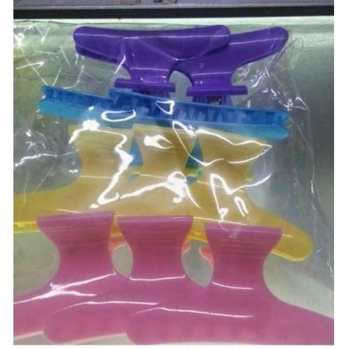 Multicolor Hair Sectioning Clips – 6-Piece Set