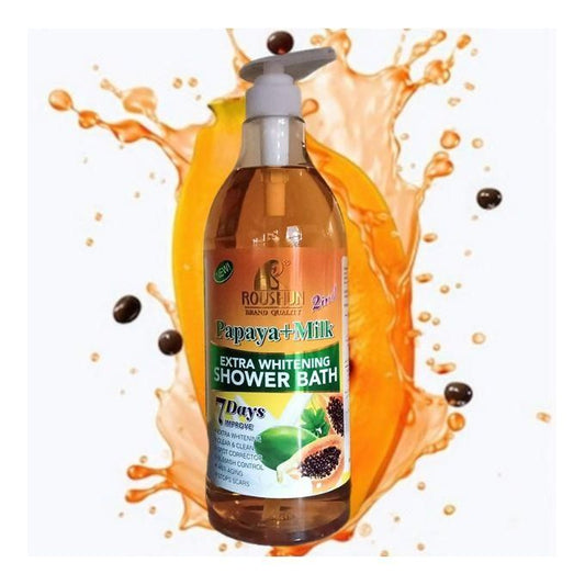 Roushun Gluta Berry In 1 Papaya + Milk Shower Bath