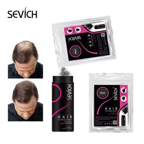 SEVICH Hair Building Fibres- Fibre Refill 25g (Black) Instant Hairloss Concealer