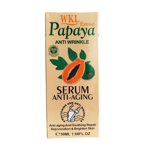 Wokali PAPAYA Anti-Wrinkle & Anti-Aging Face Serum. Moisturizes, Brightens, Smooths, Firms, Prevent Aging, Removes Wrinkles, Fine Lines, Dark Spots, Improve Elasticity, Smooths , Softens & Evens