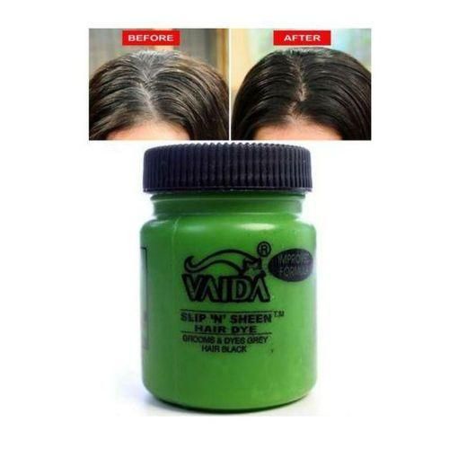 Vaida Slip n Sheen Grooms & Dyes Grey Hair - Black