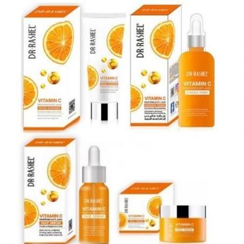 DR RASHEL Vitamin C Brightening Anti-aging Cleanser Toner Cream Serum 4pc