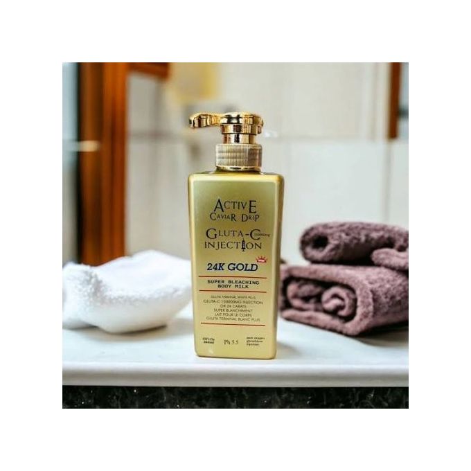 Active Caviar Drip Gluta-C Injection 24K Gold Super Bleaching Body Milk