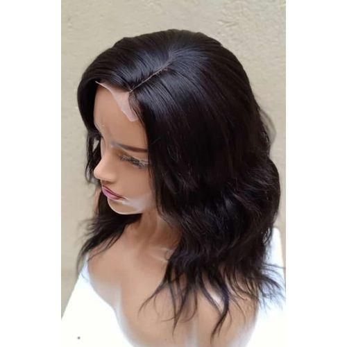Closure semi human wig