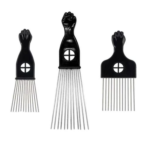 Assorted 3 Pcs Hair Pick Comb For Curly Hair.