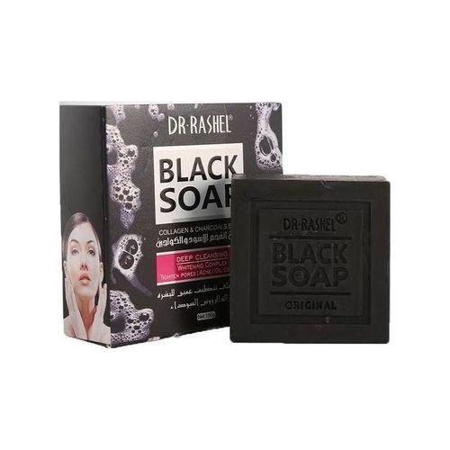 DR RASHEL Black Soap Collagen & Charcoal 100g