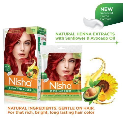 Nisha Cream Hair Color Flame Red