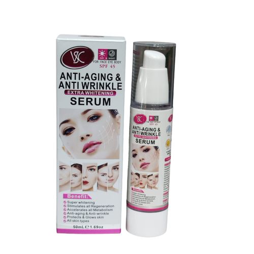 V&C SQUALENE, COLLAGEN & ALPHA ARBUTIN Anti-Aging & Anti-Wrinkle Face, Eye & Body Serum. Removes Blackheads, Wrinkles, Dark Spots, Firms, Prevent skin Ageing, Moisturizes, Firms & Lightens the skin