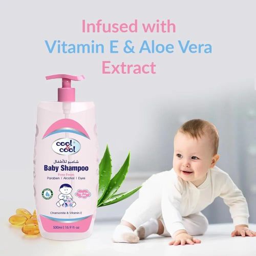 Cool & Cool Chamomile And Vitamin E Baby Shampoo.