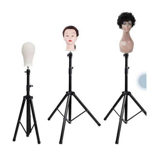 Wig Stand Tripod, Anself Metal Adjustable Mannequin Head Stand Holder Wig Head Stand For Hairdressing Training