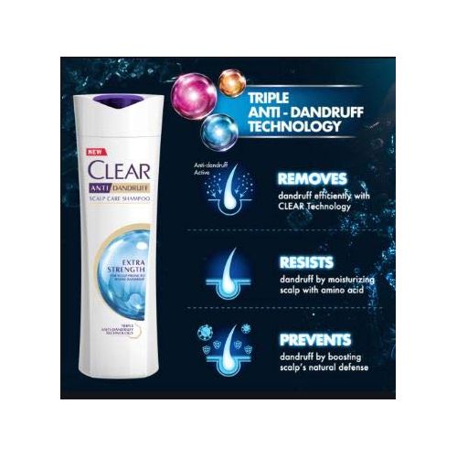 Clear Anti-Dandruff Extra Strength Shampoo For Weak & Brittle Hair