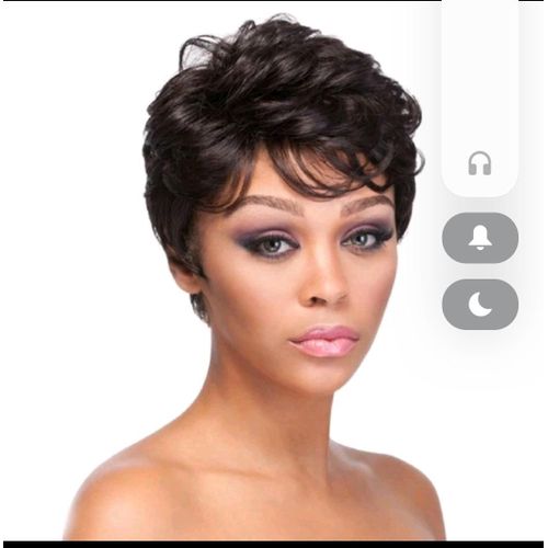 Fbk JC 2023 New women wig African small curly short hair chemical fiber Synthetic Wigs For Women black
