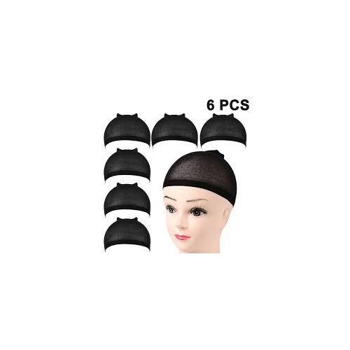 6pcs Black Stretchy Wig Cap