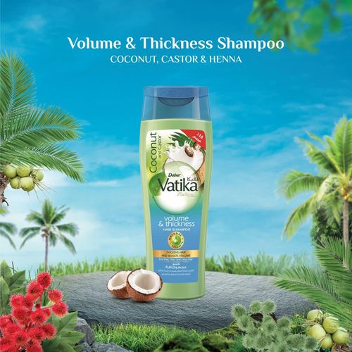 Vatika Extracts of Coconut & Castor For Grand Thickness & Limp Hair-400Ml