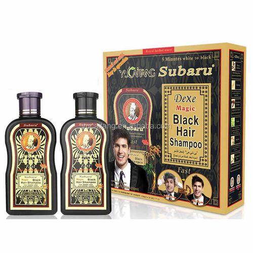 Dexe Magic Herbal Subaru Black Hair Shampoo 200ml+200ml = 400ml Fast Acting Cream Dye For Black Hair