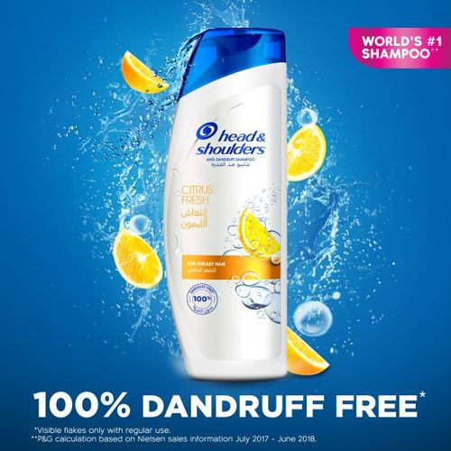 Head & Shoulders Citrus Fresh Anti-Dandruff Shampoo For Greasy Hair-400 ML