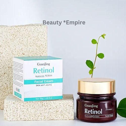Guanjing Retinol Anti-Aging Facial Cream With Niacinamide. Removes Wrinkles, Smooths, Firms & Moisturizes.