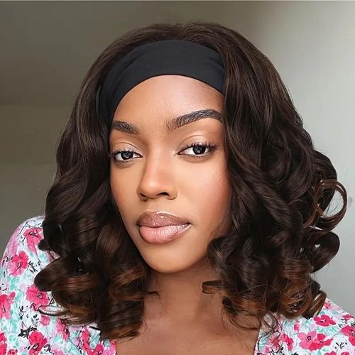 Tinted Brown Super Gorgeous Curly HeadBand Wig + Free Gift Inside!!