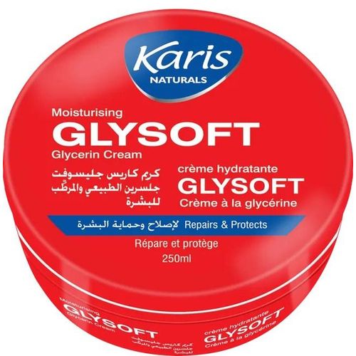 Karis Moisturizing Glysoft Glycerin Cream. Moisturizes, Smooths, Softens, repairing cracks and protects them, Removes Wrinkles, Fine Lines, Plumps & Rejuvenates.