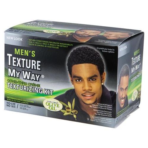 Texture my Way Comb Thru Creme Men’s Texturizing Kit – Easy Use, No Mixing Required