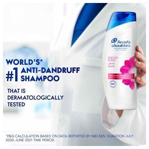 Head & Shoulders Smooth & Silky Anti-Dandruff Shampoo for Dry and Frizzy Hair-400 mL