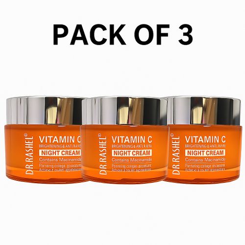 Triple Pack- Dr Rashel Vitamin C Night Cream – Brighten & Hydrate Overnight