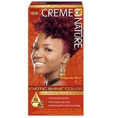 Creme Of Nature Exotic Shine 6.2 Burgundy Blaze, with Argan Oil from Morocco Hair Color