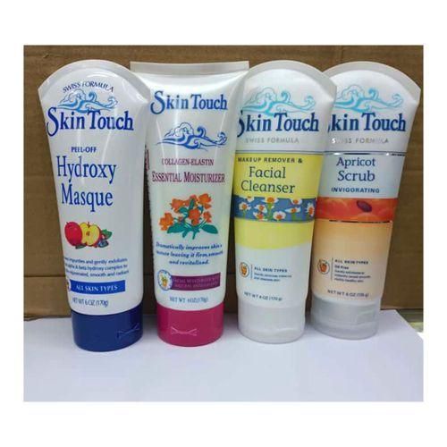 Skin Touch Peel Off Mask, Cleanser, Body Scrub& Moisturizer