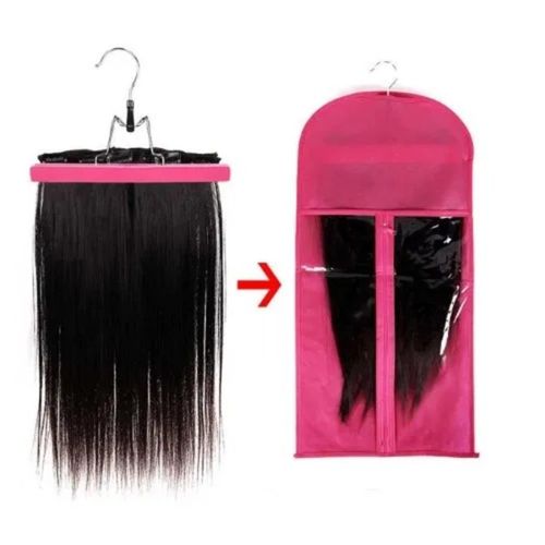 Wig storage bag multifunctional with hanger + free hair serum