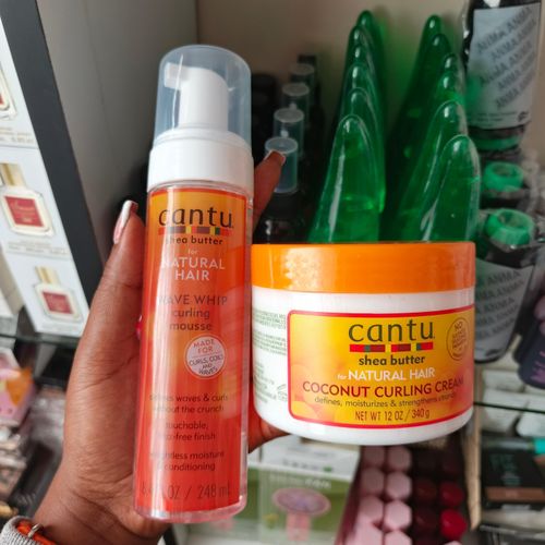 2pcs Cantu Shea Butter Curling Cream + FREE Natural Hair Wave Whip Curling Cream