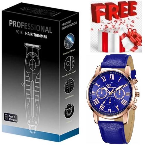 Trimmer Professional Cordless Hair Clipper Dragon Style, Rechargeable Trimmer For Beard, Hairs, Moustache & Face, Electric T Blade Zero Gapped Shaving Machine +FREE GIFT LADIES ELEGANT WRIST WATCH SET QUARTZ WATCH