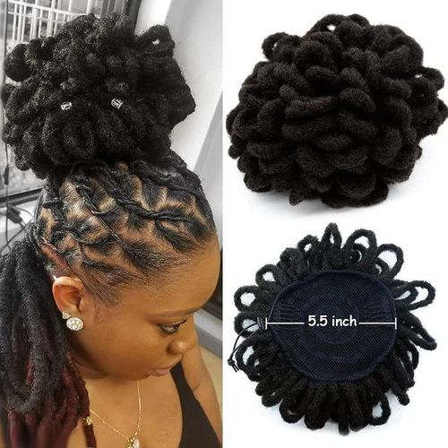 Dreadlocks Puff Hair Extension Black