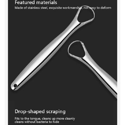 Stainless Steel Tongue Scraper – Deep Cleaning Tongue Brush