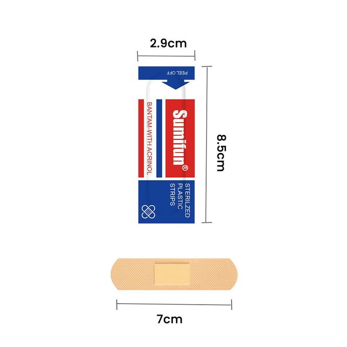 50 Pieces Waterproof Band-Aid – Non-Woven Elastic Wound Dressing