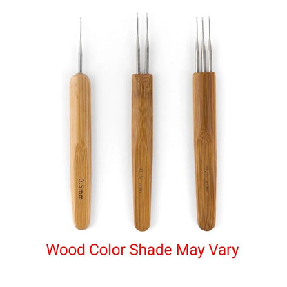 Wooden Hook Crochet Dreadlock Hair Needle – 1/2/3 Head Options