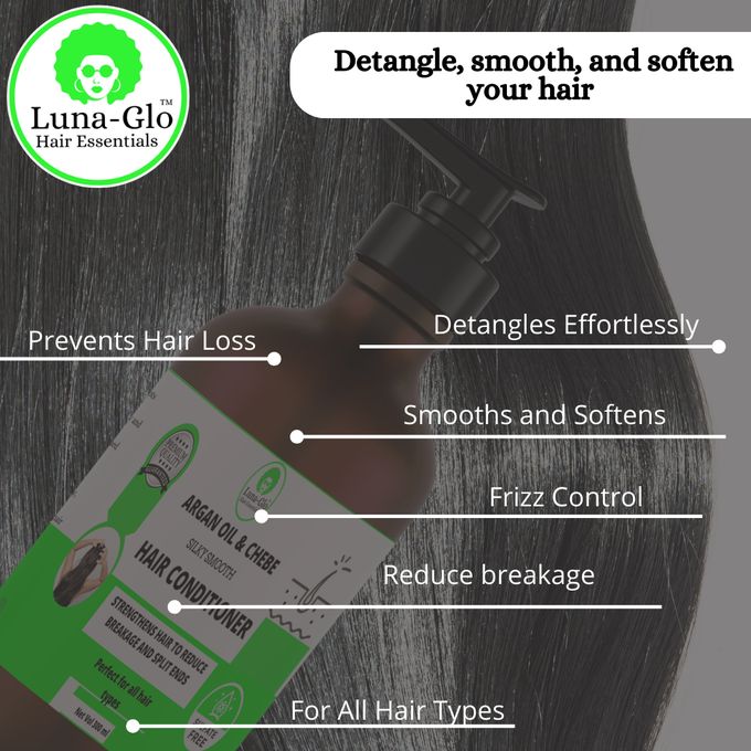 Luna-Glo Argan Oil & Chebe Silk Smooth Hair Conditioner