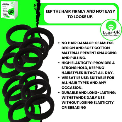 Luna-Glo Elastics Hair Ties – 50 pcs