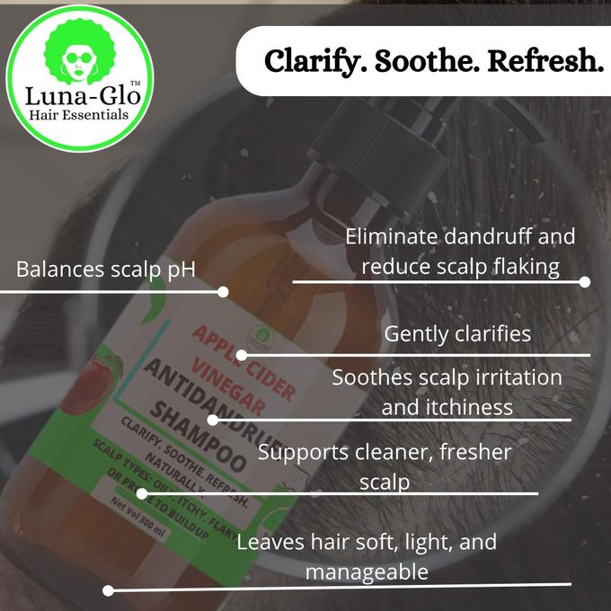 Luna-Glo Apple Cider Vinegar Anti-Dandruff Shampoo