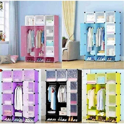 Nunix 3-Column Portable Plastic Wardrobe
